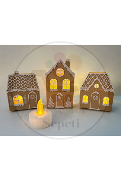 Bi'şeyler Sepeti Mini Zencefilli Kurabiye Evleri Mini Bag Gingerbread Houses