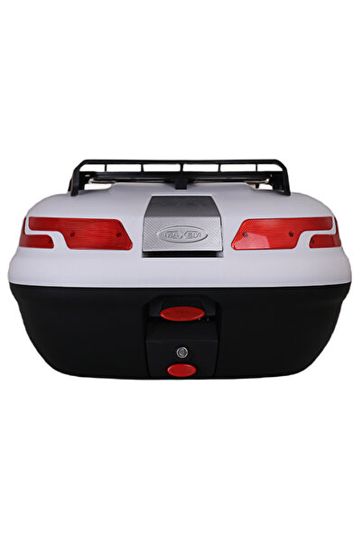 Maxem SL45 Full Motosiklet Arka Çanta Beyaz 45lt