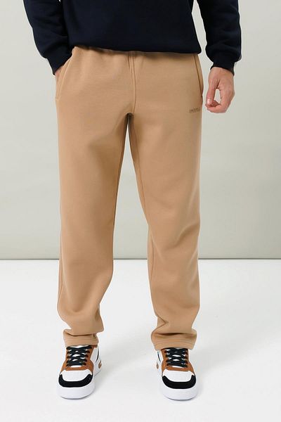 Escetic Light Brown Comfortable Fit 3 Thread Fleece Inside Winter Thick Men's Sweatpants B1590