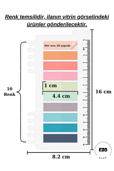 EZOSHOP Post-it Sticky Notes Transparent Colorful Sticky Notepad Label Note Bookmarks 200 Sheets Rose Scent