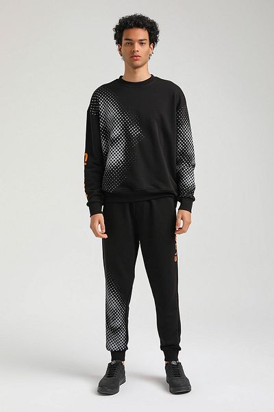 NEW WORLD POLO Crew Neck Black Slim Fit Tracksuit 23FWM60157