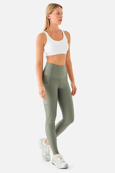 Superstacy Stella High Waist Pocket Recovery Moss Green Sports Leggings