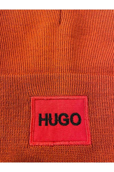 hamze Unisex zimní čepice Akrylová skládací s logem Hugo Bos