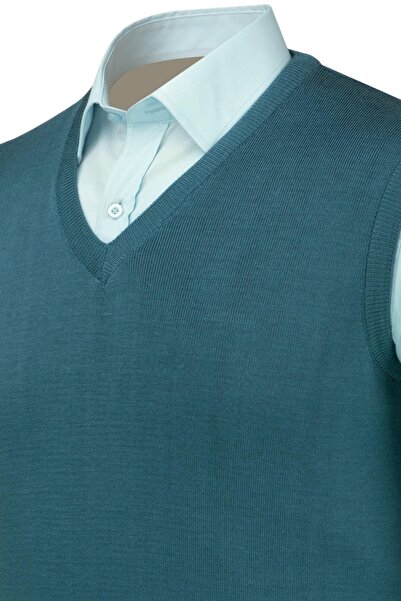 Çizgi Triko Чоловічий светр з V-подібним вирізом 4241H BGL-ST04030