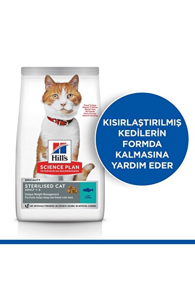 Hill's Kısırlaştırılmış Ton Balıklı Yetişkin Kedi Maması 3 kg