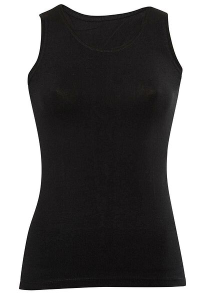 Anıt 2179 Women's Black O Neck Zero Sleeve Undershirt