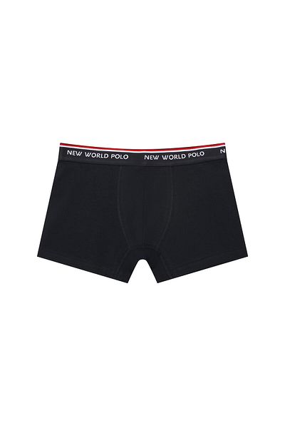 NEW WORLD POLO Μαύρο Lycra Basic Σετ Boxer 3 τεμαχίων - 23SSM1003