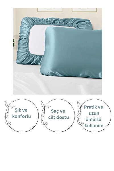 PratikDikisco Nebesko plava satenska jastučnica 50x70 cm 1 komad