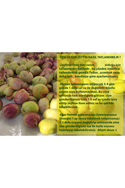 sazak zeytin zeytinyağı Kendin Tatlandır Kırma Yeşil Zeytin Yeni Sezon 5 Lik Pet (NET3.3 KG)