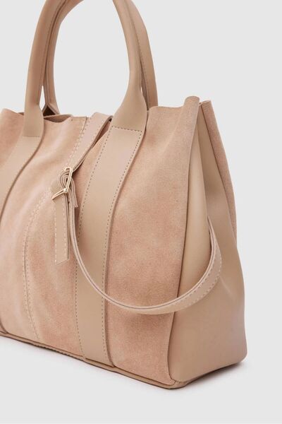 Lesam collection Women's Hand Shoulder Crossbody Bag with Suede Leather Puppy Bag