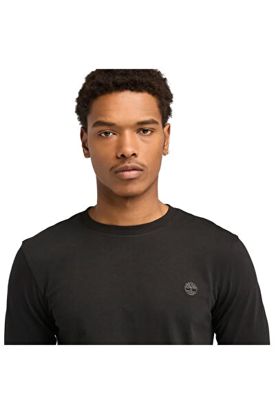 Timberland Ανδρικό μακρυμάνικο μπλουζάκι Timberland Dunstan River LS μαύρο