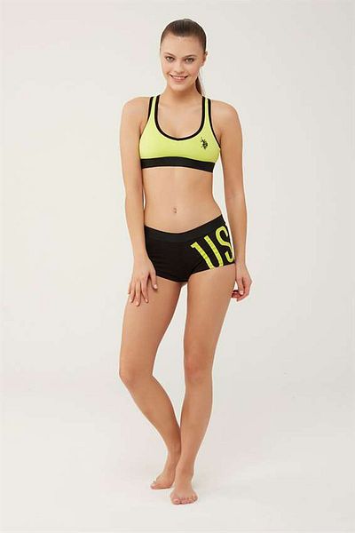 U.S. Polo Assn. Γυναικείο Neon Green Bustier Σορτς 66269