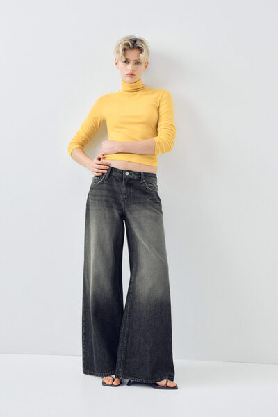 H&M Baggy Wide Low Jeans