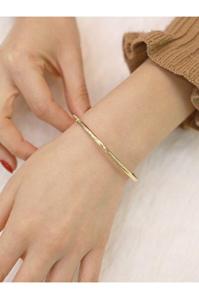 Zeynepli gold & jewelry 14 Ayar Altın Elastik Soft Kelepçe