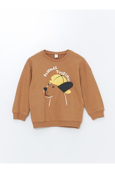 LC Waikiki Lcw Kids 2-Piece Set - Crew Neck Long Sleeve Sweatshirt and Sweatpants for Baby Boy