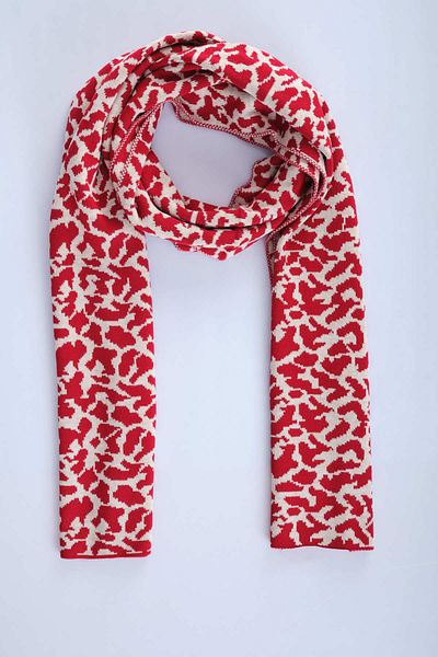 Sebir Moda Leopard Patterned Knitwear Scarf