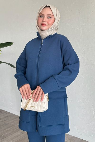 InStyle البدلة الزرقاء - مع جيبين وسحاب