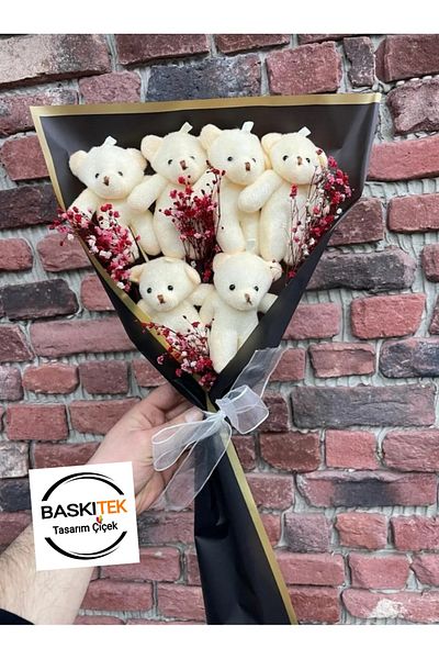 baskıtek Teddy Bear Bouquet, Γρήγορη αποστολή-- Δώρο για τον εραστή, Δώρο γενεθλίων, Λουλούδι αρκουδάκι