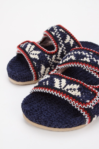 OZYO Çinta lacivert kardesen ev terliği