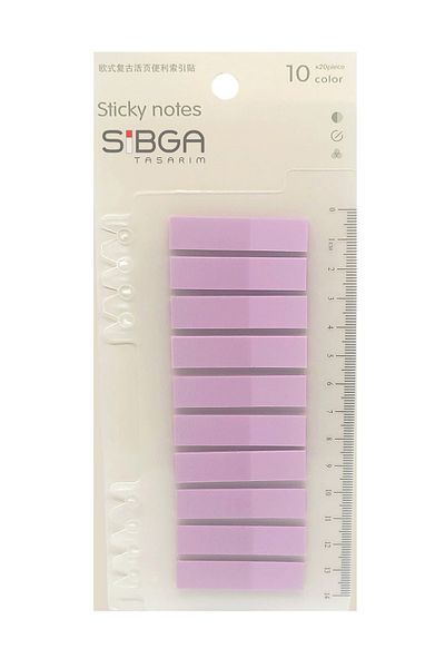 sibga tasarım Colorful Transparent Magenta Dried Postit - Bookmark Sticker Note Paper