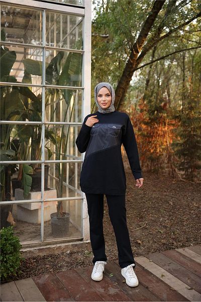 Bwest Dafne Pocket Sweatpants with Elastic Waist - 71153.015 - Navy Blue