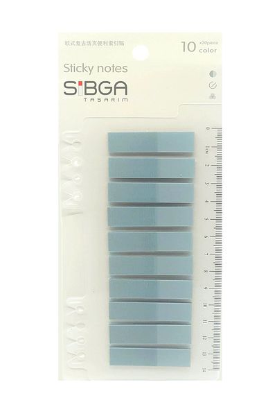 sibga tasarım Transparent Colored Post-It Note Paper - 200 Sheets Bookmark Sticker