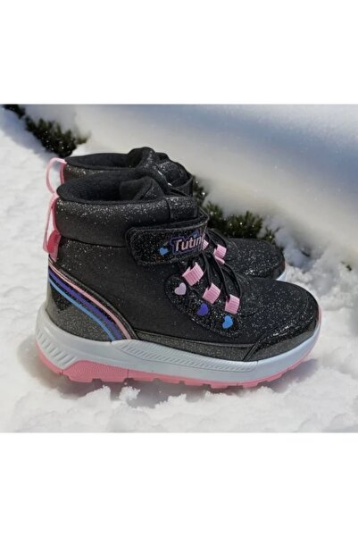 Tutınom Tutinom Kız Kışlık Kaymaz Taban Su Geçirmez Cırt Cırtlı  Yarım Bot