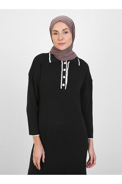 VAV Shirt Collar Dress - Black - Vav