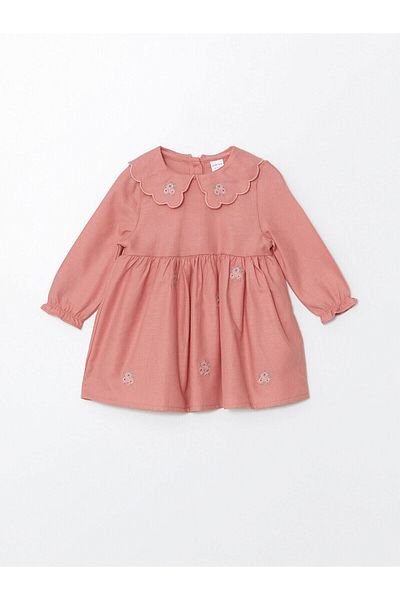 LC Waikiki LCW baby Peter Pan Collar Long Sleeve Baby Girl Dress