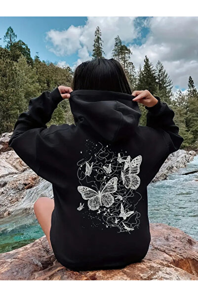 Arwen Fashion Butterfly Printed Comfortable Hooded Sweatshirt Stylish Hoodie ...