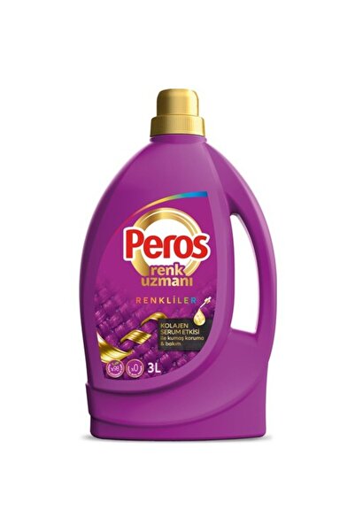 Peros Sıvı Bakım Renk Uzmanı Renkliler için Sıvı Çamaşır Deterjanı 3 L