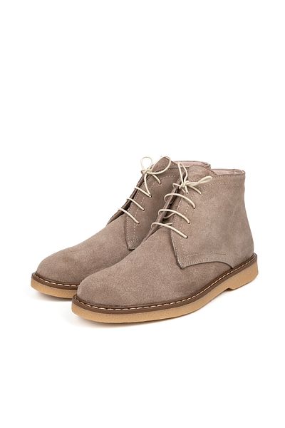 LA PASSION Genuine Suede Women's Boots, Lace-Up Non-Slip Sole Lace-Up Women's Boots