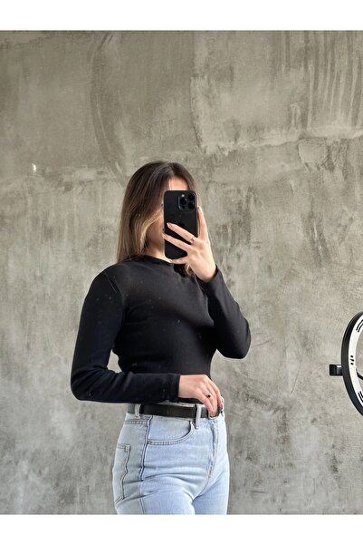 BNK Shop Βασική μπλούζα με μακρυμάνικο γιακά