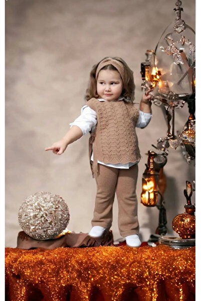 Kokosh kidss Girl's Bandana Knitwear 3-Piece Set (Not Including Shirt)