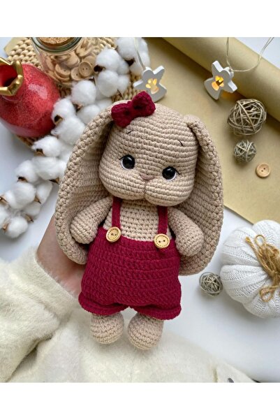 esmanın diyarı Amigurumi tavşan  maroon