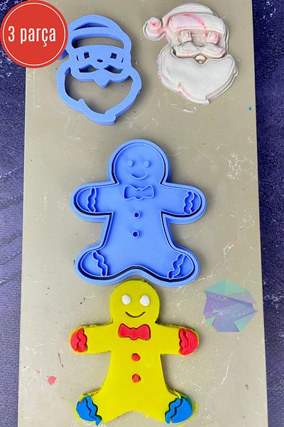 woof things Ginger Cookies - Man and Santa Claus Molded, New Year's Themed
