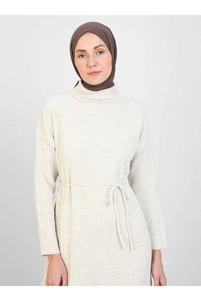 VAV Stone Color Ribbed Dress - Vav