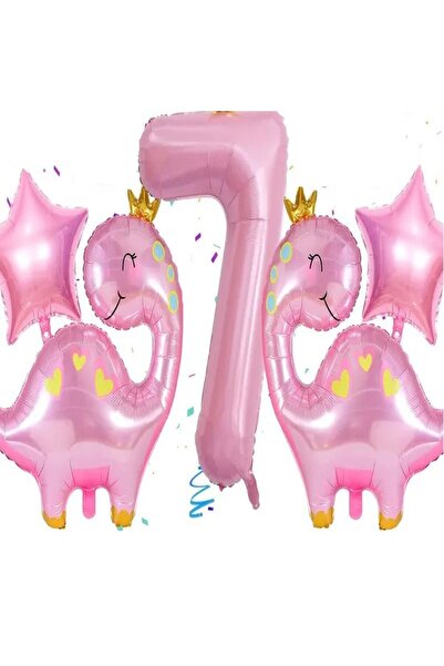 DÜVENCİ TİCARET ΧΑΡΙΤΩΜΕΝΟ ΣΕΤ 5 ΜΠΑΛΟΝΙΩΝ ΑΛΟΥΜΙΝΙΟΥ ΜΕ ΘΕΜΑ ΔΕΙΝΟΣΑΥΡΟΥ