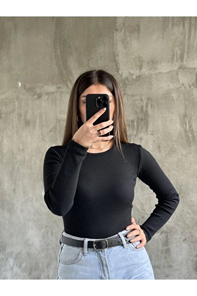 BNK Shop Μπλούζα με μακρύ μανίκι με λαιμόκοψη