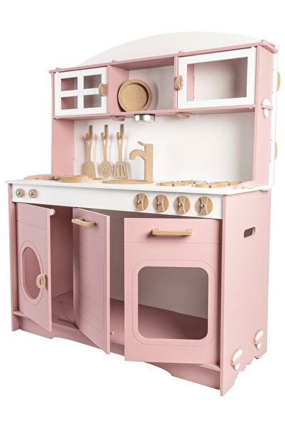 HOBBY HOUSE Pembe Ahşap Boyalı Mutfak - Elizya