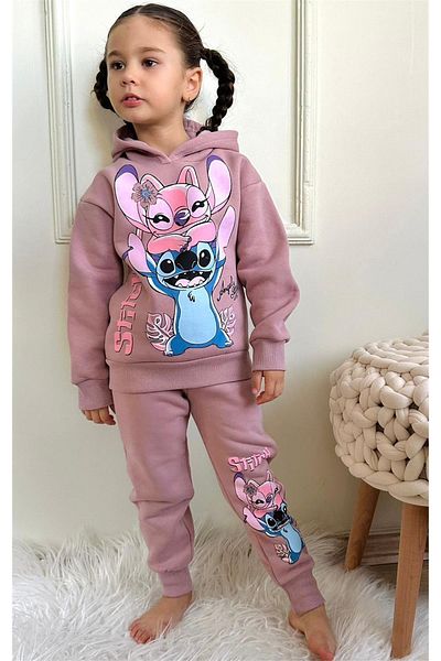 LİLLYPİCCA Stitch Character 3 Thread Raster Sweatshirt Tracksuit Set
