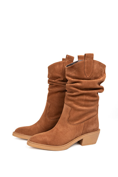 LA PASSION Kadın hakiki süet bot çizme kovboy