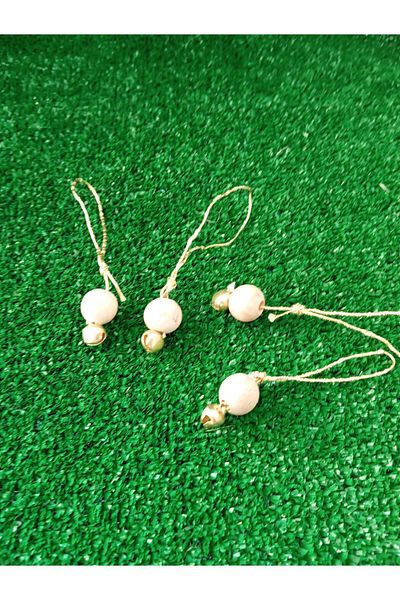 ZEKAAVM Christmas Decoration 4 Pack Wooden Beads with Cymbals