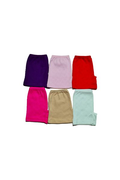 Şenay Heart Patterned Girls' Boxers - 100% Cotton, Economical Pack of 6