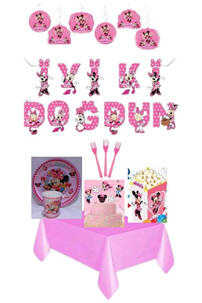 CANSIN MİNNİE MOUSE DOĞUM GÜNÜ SETİ 8 KİŞİLİK