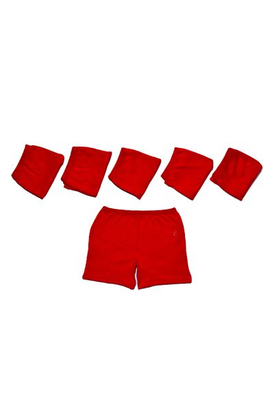Şenay Girl - 100% Cotton Heart Patterned Boxers Economical Pack of 6