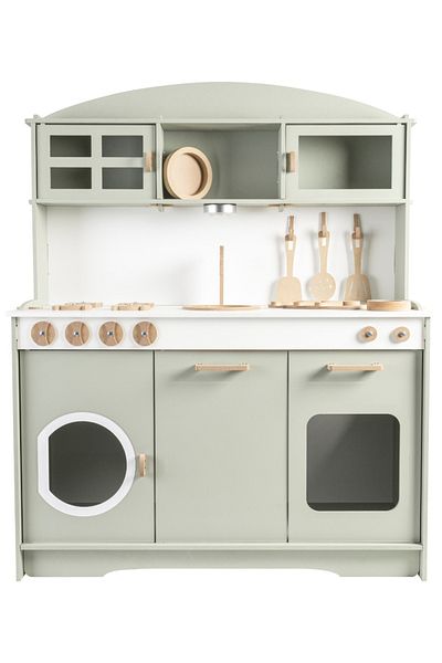 HOBBY HOUSE مجموعة ألعاب المطبخ الخشبية LED