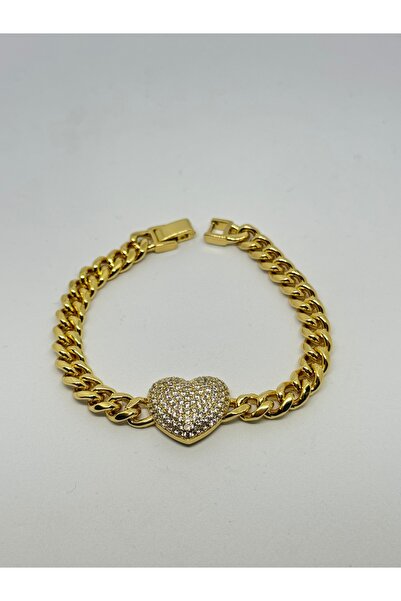 Çelik Arya jewelry 316L kararma yapmaz kadın Çelik ithal kalp detaylı modern bileklik