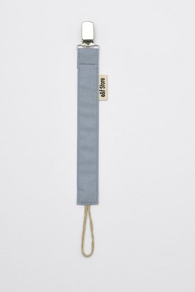e&f Store Certified Cotton Pacifier Strap - Light Indigo Blue - Baby Pacifier Chain
