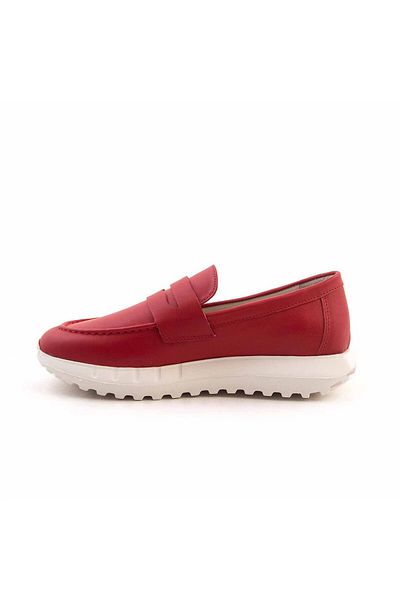 Rouge Pantofi de damă din piele naturală Eva Sole roșii casual